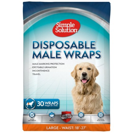 Simple Solution disposable male dog wrap large